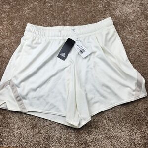 Adidas Select Basketball Shorts Womens L Off White SLCT BB SHORT New With Tags